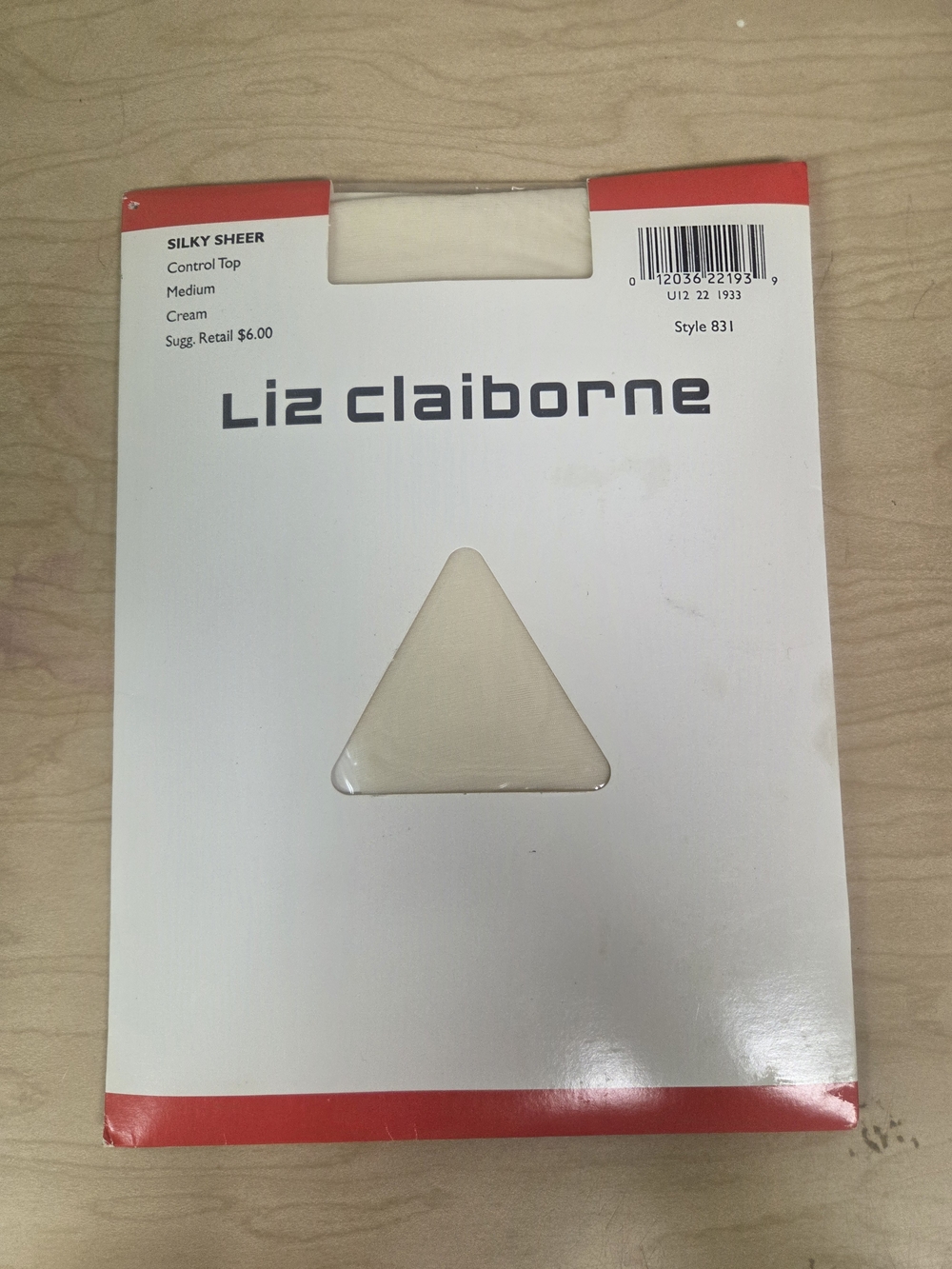 Liz Claiborne Cream Silky Sheer Control Top Pantyhose - Medium